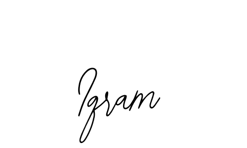 Use a signature maker to create a handwritten signature online. With this signature software, you can design (Bearetta-2O07w) your own signature for name Iqram. Iqram signature style 12 images and pictures png