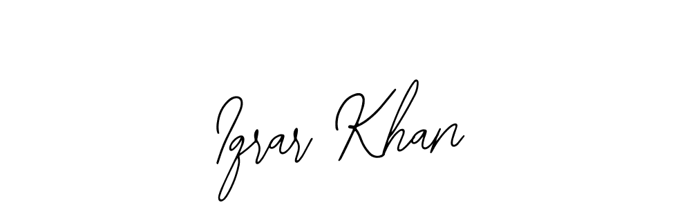 Make a beautiful signature design for name Iqrar Khan. With this signature (Bearetta-2O07w) style, you can create a handwritten signature for free. Iqrar Khan signature style 12 images and pictures png