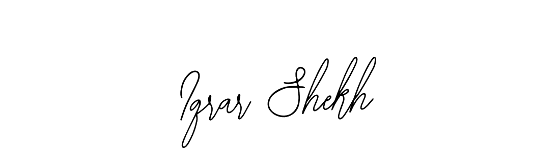 You should practise on your own different ways (Bearetta-2O07w) to write your name (Iqrar Shekh) in signature. don't let someone else do it for you. Iqrar Shekh signature style 12 images and pictures png