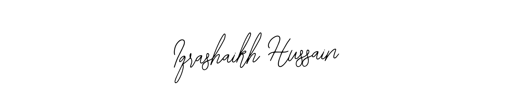 Use a signature maker to create a handwritten signature online. With this signature software, you can design (Bearetta-2O07w) your own signature for name Iqrashaikh Hussain. Iqrashaikh Hussain signature style 12 images and pictures png