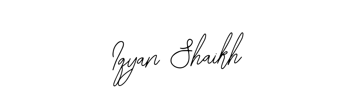 The best way (Bearetta-2O07w) to make a short signature is to pick only two or three words in your name. The name Iqyan Shaikh include a total of six letters. For converting this name. Iqyan Shaikh signature style 12 images and pictures png