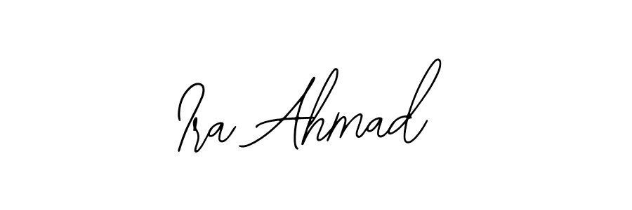 How to make Ira Ahmad name signature. Use Bearetta-2O07w style for creating short signs online. This is the latest handwritten sign. Ira Ahmad signature style 12 images and pictures png