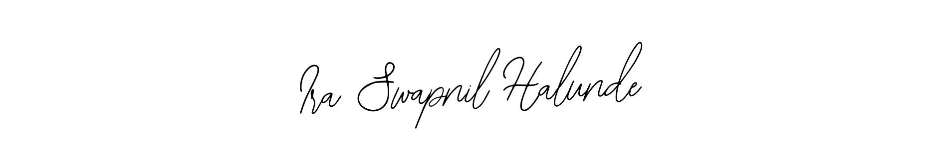 Create a beautiful signature design for name Ira Swapnil Halunde. With this signature (Bearetta-2O07w) fonts, you can make a handwritten signature for free. Ira Swapnil Halunde signature style 12 images and pictures png
