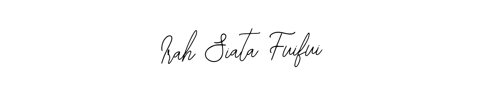 Use a signature maker to create a handwritten signature online. With this signature software, you can design (Bearetta-2O07w) your own signature for name Irah Siata Fuifui. Irah Siata Fuifui signature style 12 images and pictures png