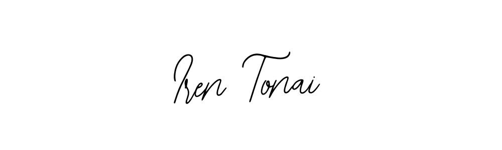 How to make Iren Tonai name signature. Use Bearetta-2O07w style for creating short signs online. This is the latest handwritten sign. Iren Tonai signature style 12 images and pictures png