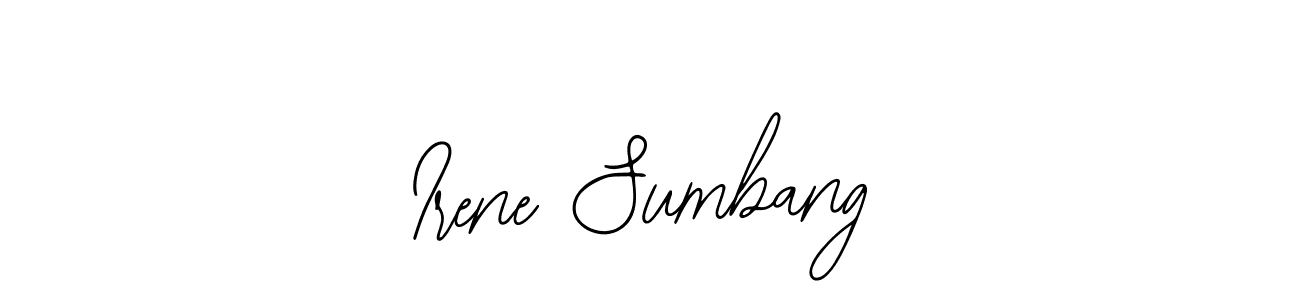 How to make Irene Sumbang name signature. Use Bearetta-2O07w style for creating short signs online. This is the latest handwritten sign. Irene Sumbang signature style 12 images and pictures png