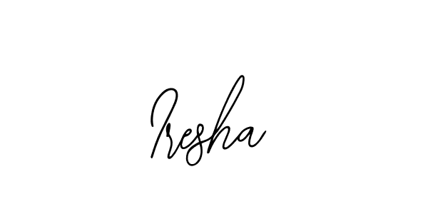 if you are searching for the best signature style for your name Iresha. so please give up your signature search. here we have designed multiple signature styles  using Bearetta-2O07w. Iresha signature style 12 images and pictures png