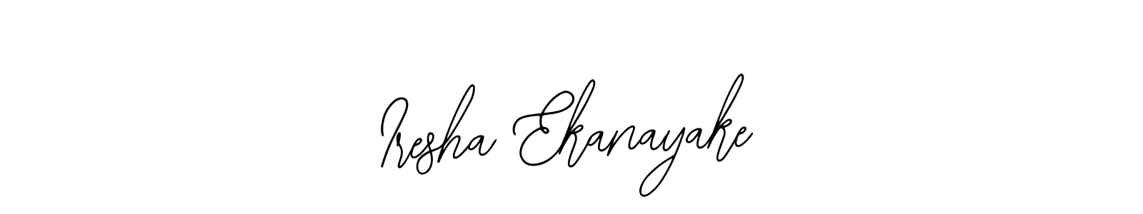 How to make Iresha Ekanayake name signature. Use Bearetta-2O07w style for creating short signs online. This is the latest handwritten sign. Iresha Ekanayake signature style 12 images and pictures png