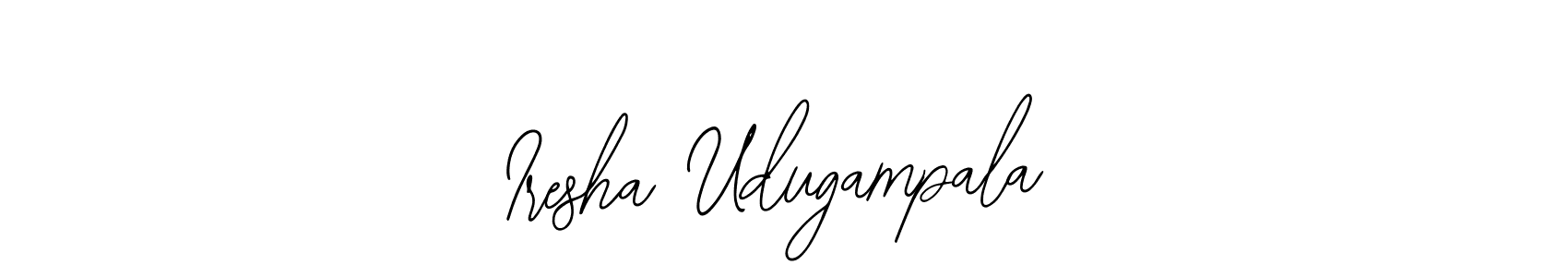 Similarly Bearetta-2O07w is the best handwritten signature design. Signature creator online .You can use it as an online autograph creator for name Iresha Udugampala. Iresha Udugampala signature style 12 images and pictures png
