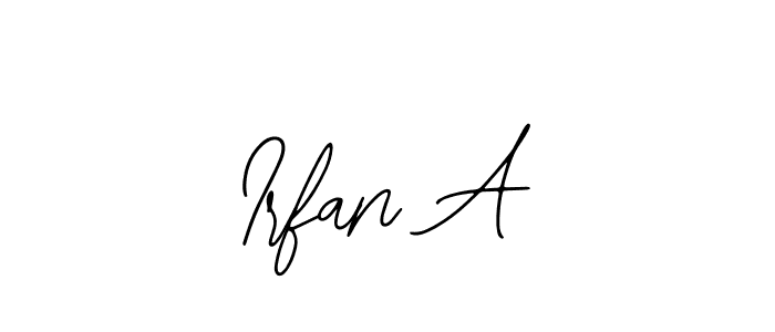 Bearetta-2O07w is a professional signature style that is perfect for those who want to add a touch of class to their signature. It is also a great choice for those who want to make their signature more unique. Get Irfan A name to fancy signature for free. Irfan A signature style 12 images and pictures png