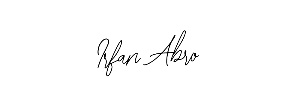 The best way (Bearetta-2O07w) to make a short signature is to pick only two or three words in your name. The name Irfan Abro include a total of six letters. For converting this name. Irfan Abro signature style 12 images and pictures png