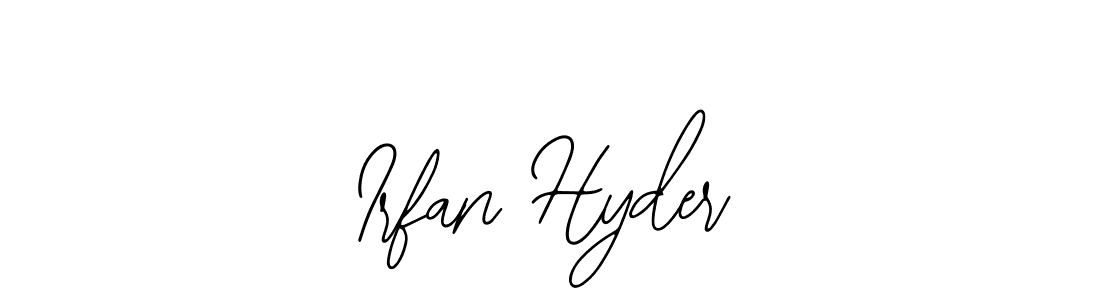 You should practise on your own different ways (Bearetta-2O07w) to write your name (Irfan Hyder) in signature. don't let someone else do it for you. Irfan Hyder signature style 12 images and pictures png