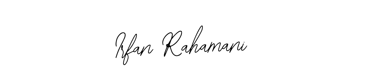 The best way (Bearetta-2O07w) to make a short signature is to pick only two or three words in your name. The name Irfan Rahamani include a total of six letters. For converting this name. Irfan Rahamani signature style 12 images and pictures png