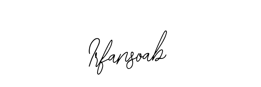 Design your own signature with our free online signature maker. With this signature software, you can create a handwritten (Bearetta-2O07w) signature for name Irfansoab. Irfansoab signature style 12 images and pictures png