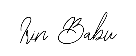Enhance your business communications with Irin Babu signature in Bearetta-2O07w lettering. Clean, modern, and universally compatible. Irin Babu signature style 12 images and pictures png