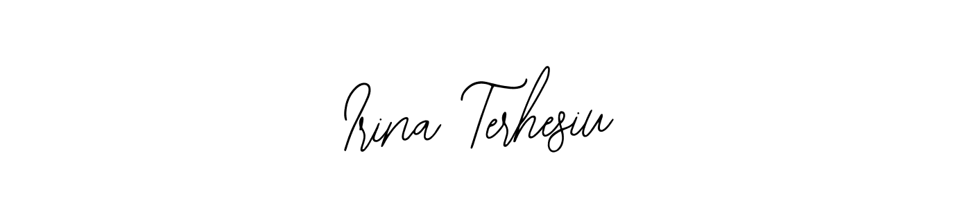 The best way (Bearetta-2O07w) to make a short signature is to pick only two or three words in your name. The name Irina Terhesiu include a total of six letters. For converting this name. Irina Terhesiu signature style 12 images and pictures png