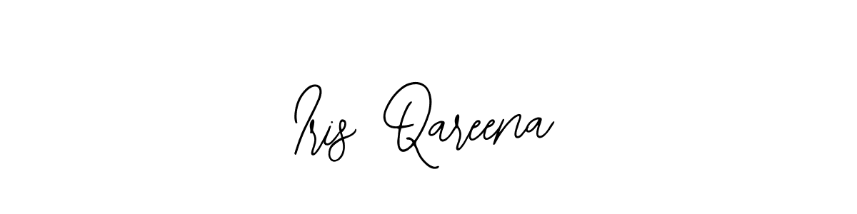You should practise on your own different ways (Bearetta-2O07w) to write your name (Iris Qareena) in signature. don't let someone else do it for you. Iris Qareena signature style 12 images and pictures png