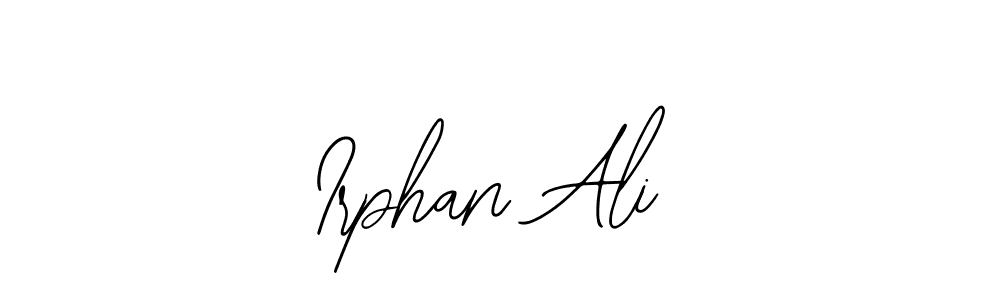 You should practise on your own different ways (Bearetta-2O07w) to write your name (Irphan Ali) in signature. don't let someone else do it for you. Irphan Ali signature style 12 images and pictures png