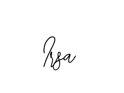 Design your own signature with our free online signature maker. With this signature software, you can create a handwritten (Bearetta-2O07w) signature for name Irsa. Irsa signature style 12 images and pictures png