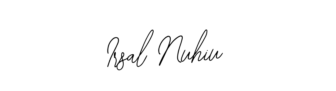 Make a beautiful signature design for name Irsal Nuhiu. With this signature (Bearetta-2O07w) style, you can create a handwritten signature for free. Irsal Nuhiu signature style 12 images and pictures png