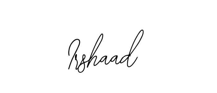 if you are searching for the best signature style for your name Irshaad. so please give up your signature search. here we have designed multiple signature styles  using Bearetta-2O07w. Irshaad signature style 12 images and pictures png