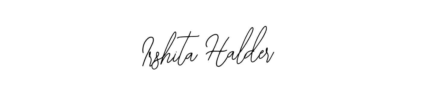 The best way (Bearetta-2O07w) to make a short signature is to pick only two or three words in your name. The name Irshita Halder include a total of six letters. For converting this name. Irshita Halder signature style 12 images and pictures png