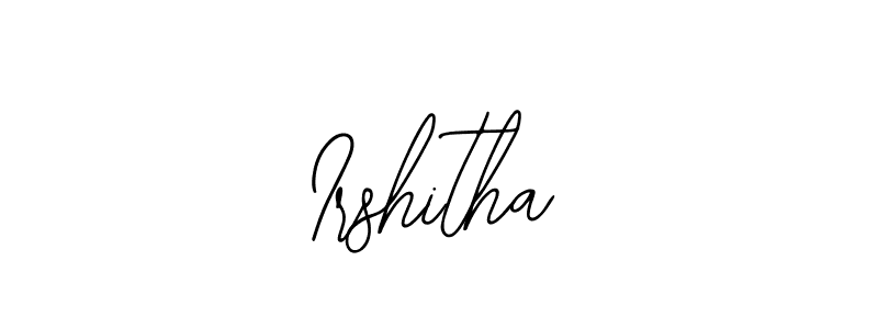 How to make Irshitha name signature. Use Bearetta-2O07w style for creating short signs online. This is the latest handwritten sign. Irshitha signature style 12 images and pictures png