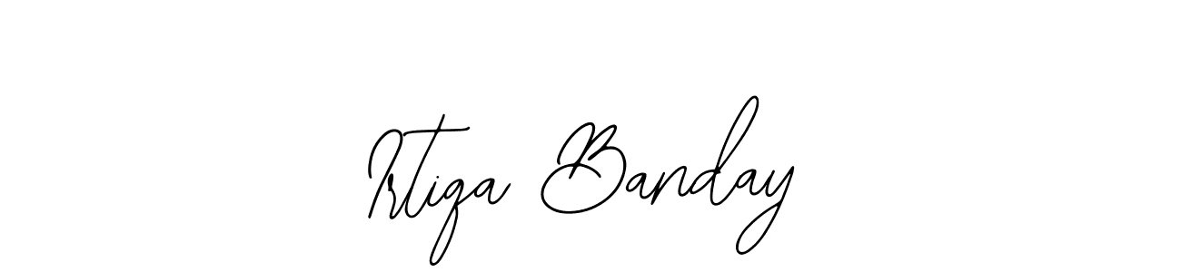 The best way (Bearetta-2O07w) to make a short signature is to pick only two or three words in your name. The name Irtiqa Banday include a total of six letters. For converting this name. Irtiqa Banday signature style 12 images and pictures png