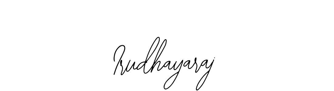 How to make Irudhayaraj name signature. Use Bearetta-2O07w style for creating short signs online. This is the latest handwritten sign. Irudhayaraj signature style 12 images and pictures png