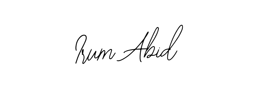 Also You can easily find your signature by using the search form. We will create Irum Abid name handwritten signature images for you free of cost using Bearetta-2O07w sign style. Irum Abid signature style 12 images and pictures png