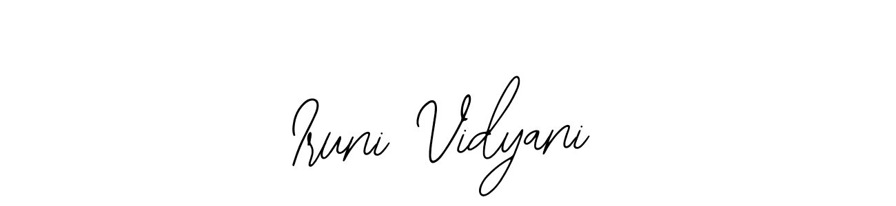 Make a beautiful signature design for name Iruni Vidyani. Use this online signature maker to create a handwritten signature for free. Iruni Vidyani signature style 12 images and pictures png