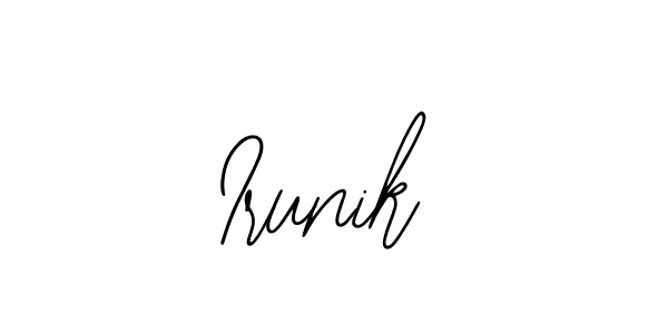 Use a signature maker to create a handwritten signature online. With this signature software, you can design (Bearetta-2O07w) your own signature for name Irunik. Irunik signature style 12 images and pictures png