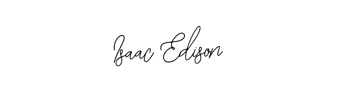 Also You can easily find your signature by using the search form. We will create Isaac Edison name handwritten signature images for you free of cost using Bearetta-2O07w sign style. Isaac Edison signature style 12 images and pictures png