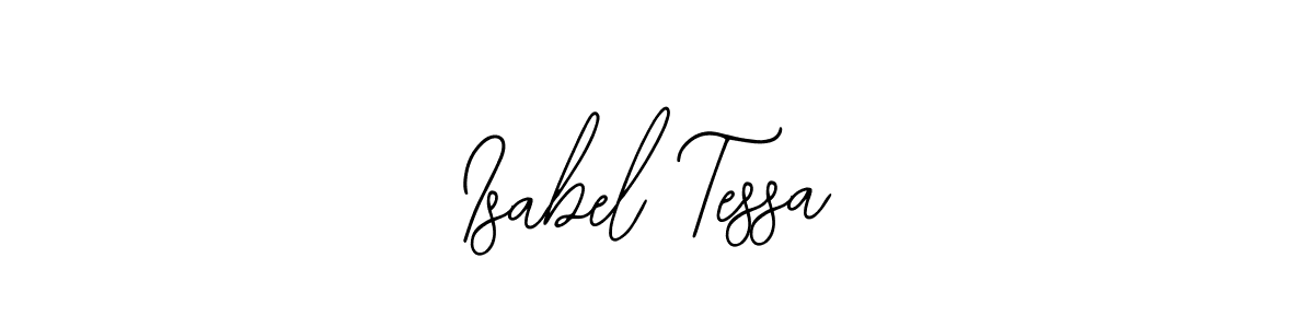 You should practise on your own different ways (Bearetta-2O07w) to write your name (Isabel Tessa) in signature. don't let someone else do it for you. Isabel Tessa signature style 12 images and pictures png