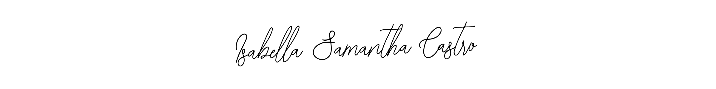 Bearetta-2O07w is a professional signature style that is perfect for those who want to add a touch of class to their signature. It is also a great choice for those who want to make their signature more unique. Get Isabella Samantha Castro name to fancy signature for free. Isabella Samantha Castro signature style 12 images and pictures png