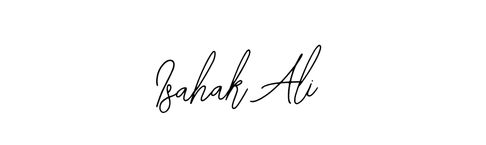 Also You can easily find your signature by using the search form. We will create Isahak Ali name handwritten signature images for you free of cost using Bearetta-2O07w sign style. Isahak Ali signature style 12 images and pictures png