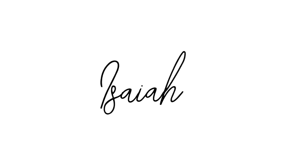 How to make Isaiah name signature. Use Bearetta-2O07w style for creating short signs online. This is the latest handwritten sign. Isaiah signature style 12 images and pictures png
