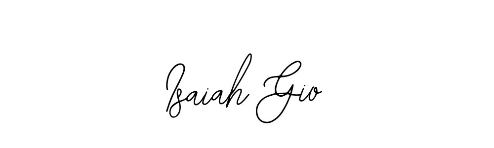 How to make Isaiah Gio signature? Bearetta-2O07w is a professional autograph style. Create handwritten signature for Isaiah Gio name. Isaiah Gio signature style 12 images and pictures png