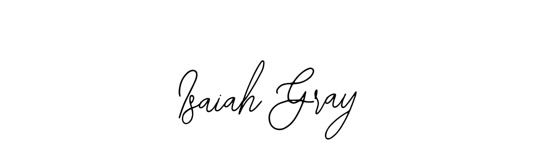 How to make Isaiah Gray name signature. Use Bearetta-2O07w style for creating short signs online. This is the latest handwritten sign. Isaiah Gray signature style 12 images and pictures png