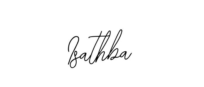 How to make Isathba name signature. Use Bearetta-2O07w style for creating short signs online. This is the latest handwritten sign. Isathba signature style 12 images and pictures png