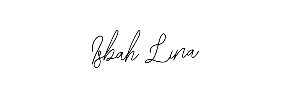 Make a beautiful signature design for name Isbah Lina. With this signature (Bearetta-2O07w) style, you can create a handwritten signature for free. Isbah Lina signature style 12 images and pictures png