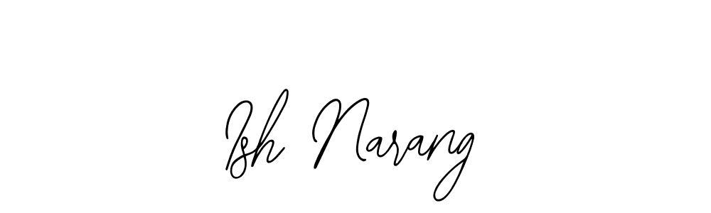 Make a beautiful signature design for name Ish Narang. With this signature (Bearetta-2O07w) style, you can create a handwritten signature for free. Ish Narang signature style 12 images and pictures png