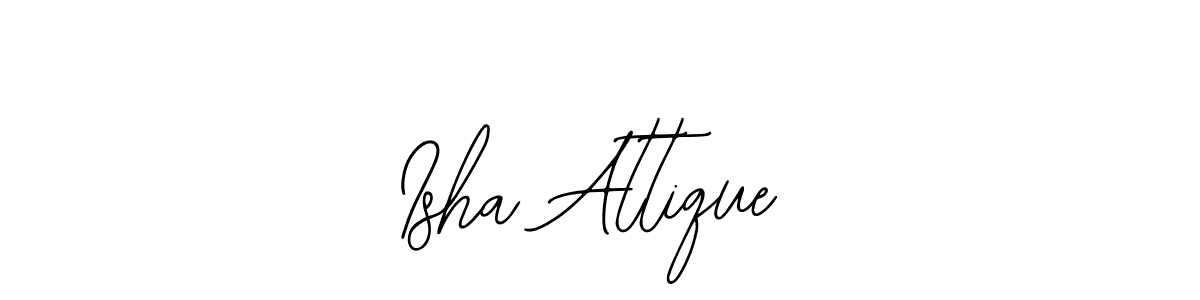 if you are searching for the best signature style for your name Isha Attique. so please give up your signature search. here we have designed multiple signature styles  using Bearetta-2O07w. Isha Attique signature style 12 images and pictures png