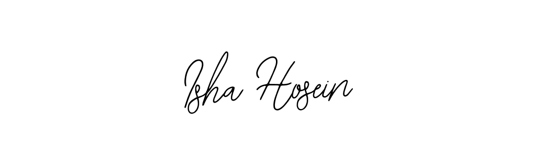 Use a signature maker to create a handwritten signature online. With this signature software, you can design (Bearetta-2O07w) your own signature for name Isha Hosein. Isha Hosein signature style 12 images and pictures png