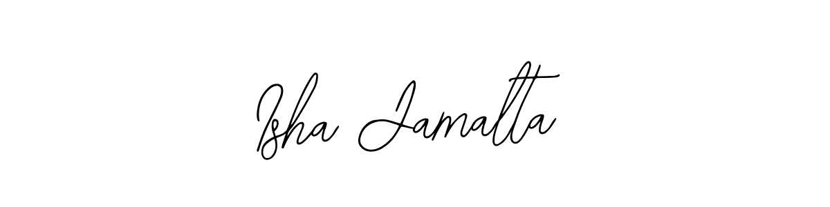 Also You can easily find your signature by using the search form. We will create Isha Jamalta name handwritten signature images for you free of cost using Bearetta-2O07w sign style. Isha Jamalta signature style 12 images and pictures png