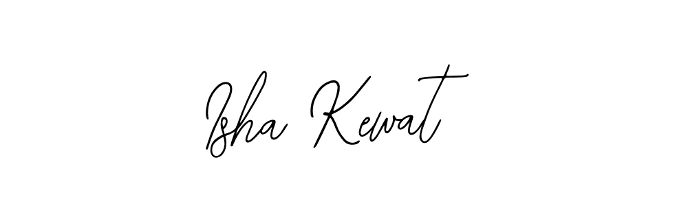 How to make Isha Kewat name signature. Use Bearetta-2O07w style for creating short signs online. This is the latest handwritten sign. Isha Kewat signature style 12 images and pictures png