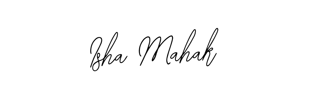 Also we have Isha Mahak name is the best signature style. Create professional handwritten signature collection using Bearetta-2O07w autograph style. Isha Mahak signature style 12 images and pictures png