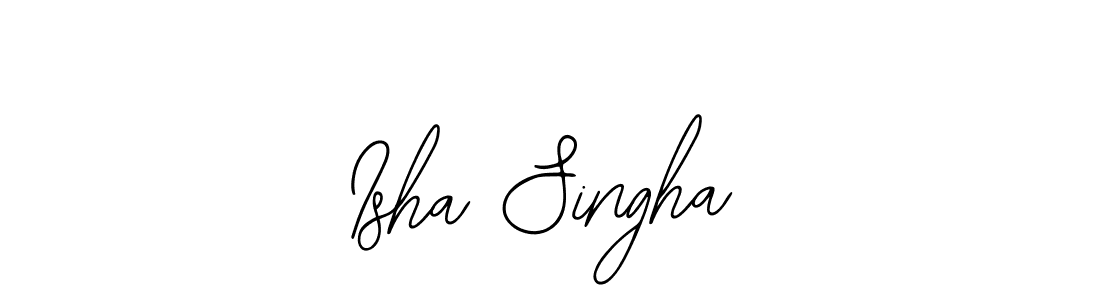How to make Isha Singha name signature. Use Bearetta-2O07w style for creating short signs online. This is the latest handwritten sign. Isha Singha signature style 12 images and pictures png