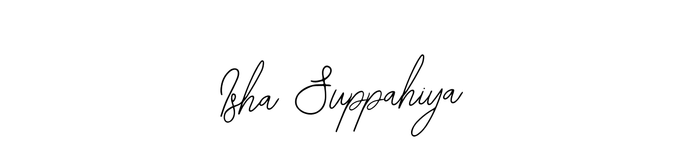 This is the best signature style for the Isha Suppahiya name. Also you like these signature font (Bearetta-2O07w). Mix name signature. Isha Suppahiya signature style 12 images and pictures png