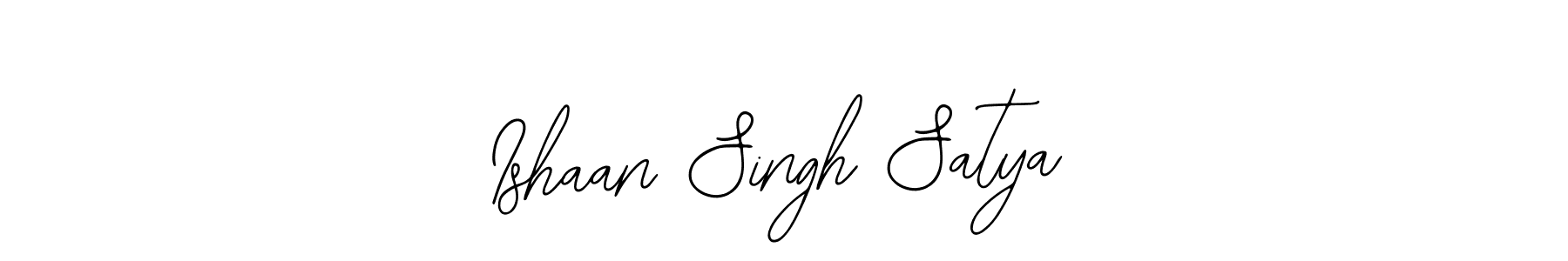 Also You can easily find your signature by using the search form. We will create Ishaan Singh Satya name handwritten signature images for you free of cost using Bearetta-2O07w sign style. Ishaan Singh Satya signature style 12 images and pictures png